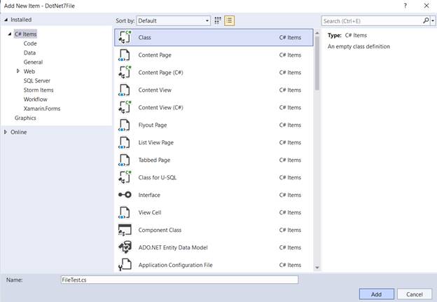New file scope feature in .NET 7 